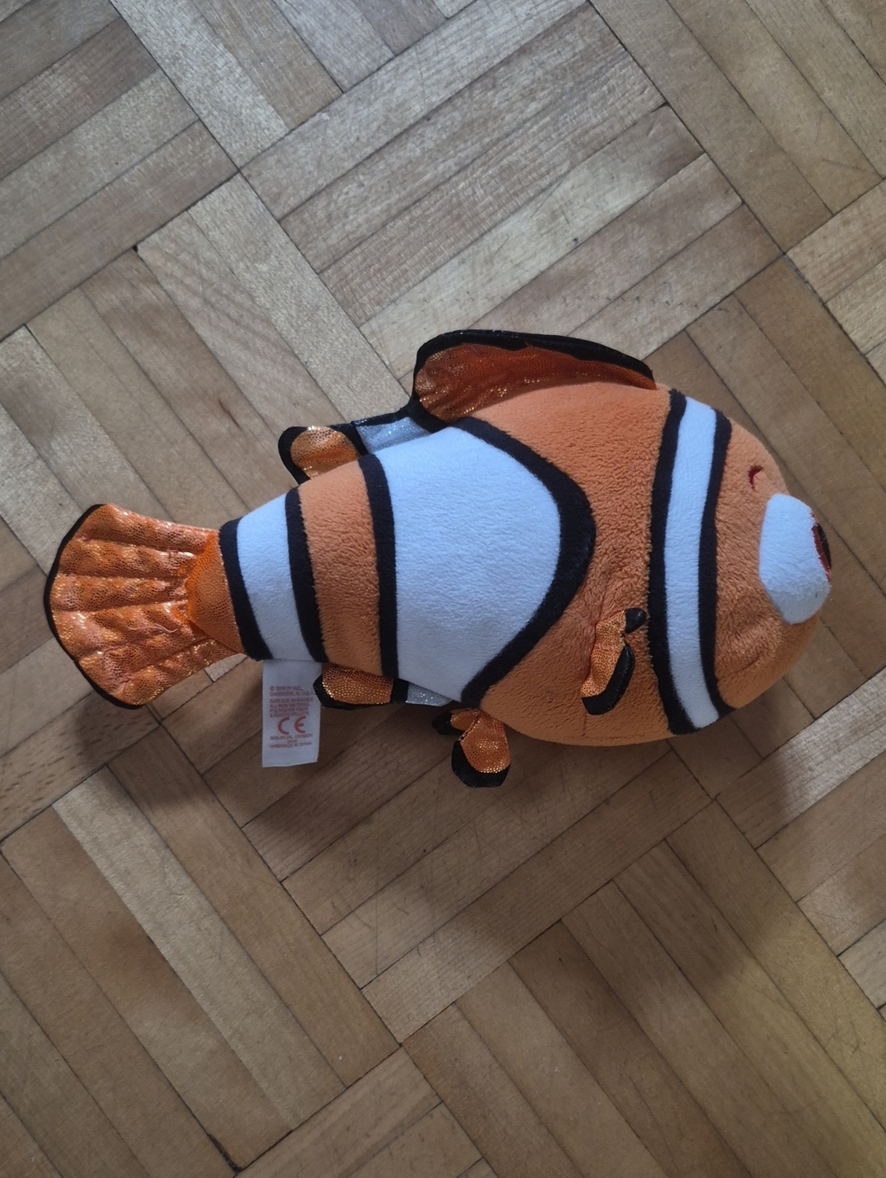 Ty Beanie Babies Disney Sparkle Nemo Clownfish Plush Stuffed Animal